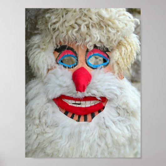 oude traditionele roemeense dacse paganmaskers poster (Voorkant)