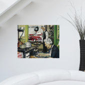 Oude traditionele thuis Kerstmis Poster