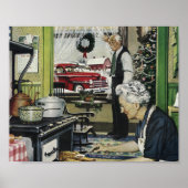 Oude traditionele thuis Kerstmis Poster (Voorkant)