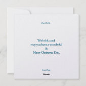 Oude traditionele vierkante kerstkaart (Achterkant)