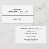 Oude, traditionele Visitekaartje (Voorkant / Achterkant)