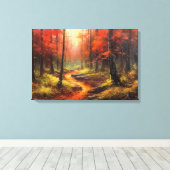 Oude Trail in Japans Bos Fine Art Canvas Afdruk (Insitu (Houten vloer))