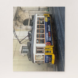 Oude tram in Lissabon Portugal Legpuzzel