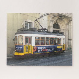 Oude tram in Lissabon Portugal Legpuzzel
