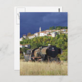 Oude trein briefkaart (Voorkant / Achterkant)