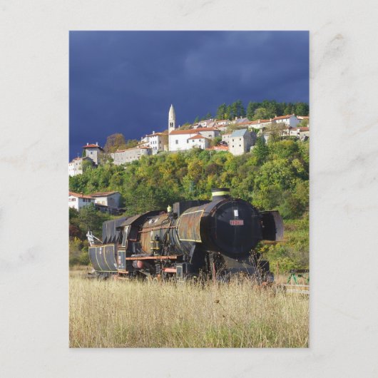 Oude trein briefkaart (Voorkant)