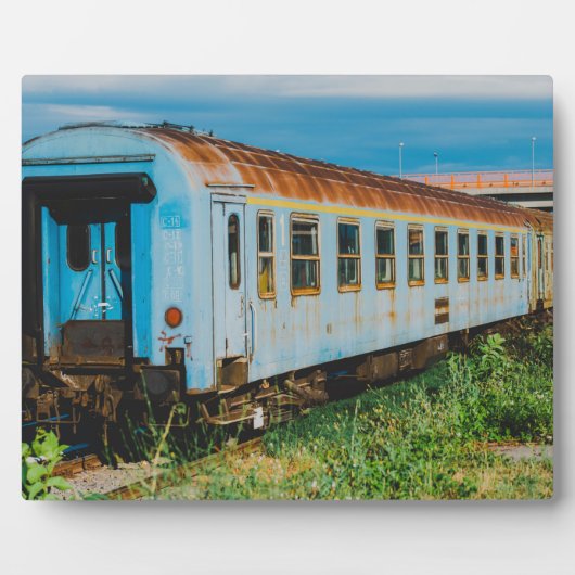 Oude trein fotoplaat (Voorkant)