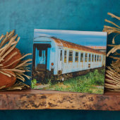 Oude trein fotoplaat (Zijkant)