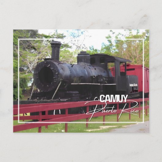 Oude trein in Camuy Puerto Rico Briefkaart (Voorkant)