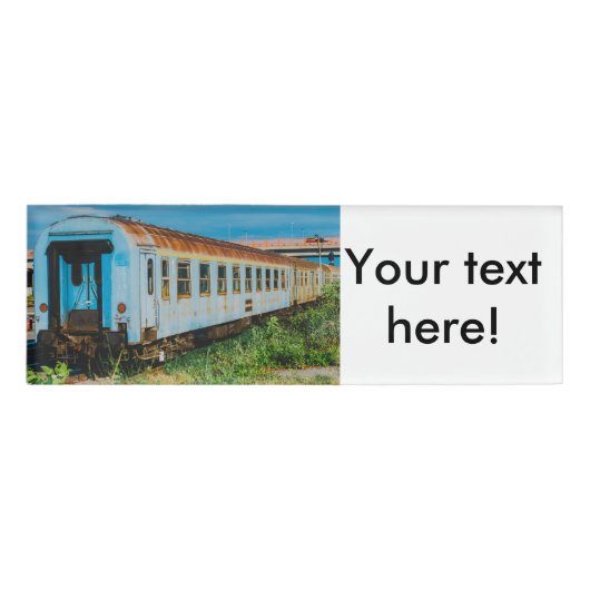 Oude trein naambadge (Voorkant)