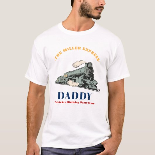 Oude Trein Papa Verjaardag T-shirt (Voorkant)