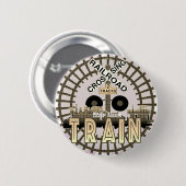 Oude Trein Ronde Button 5,7 Cm (Voorkant /achterkant)