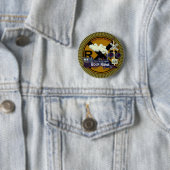 Oude trein ronde speld button 5,7 cm (In situ)