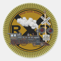 Oude Trein Ronde Sticker