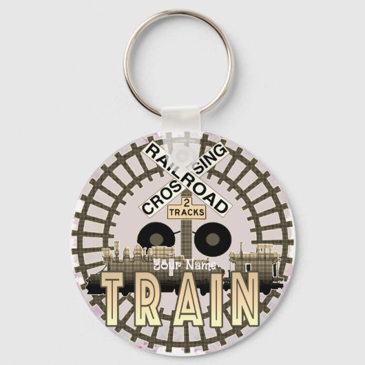 Oude Trein Sleutelhanger (Voorkant)