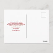 Oude Trein Winter Kerst Scene Dank je wel Briefkaart (Achterkant)