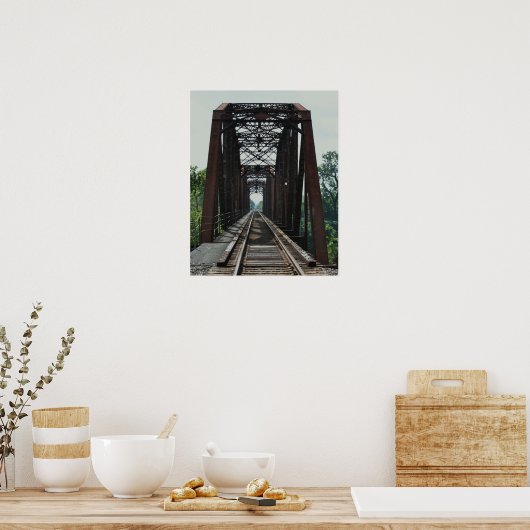 Oude treinbrug poster (Keuken)