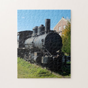 Oude treinlocomotief Quincy-mijn Hancock Michigan Legpuzzel