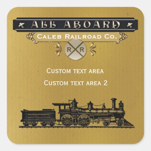Oude Treinlocomotief Stoomfeest Sticker (Voorkant)