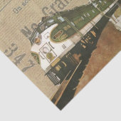 Oude Treinprint Tissuepapier (Detail)