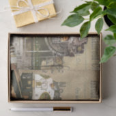 Oude Treinprint Tissuepapier (Geschenk)