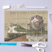 Oude Treinprint Tissuepapier (Craft)