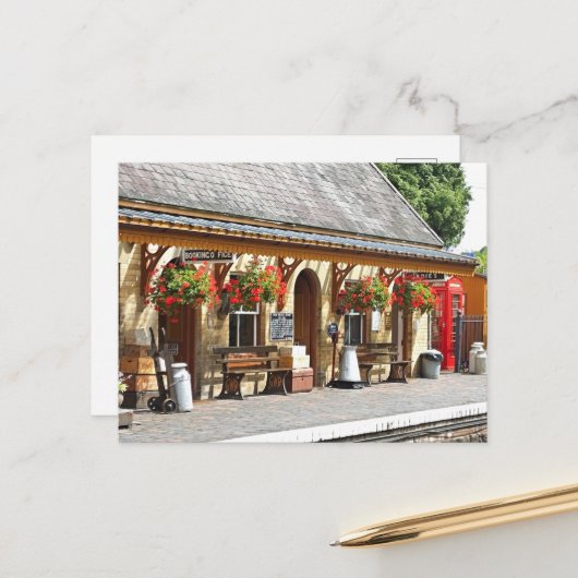 OUDE TREINSTATION BRIEFKAART (Voorkant / Achterkant in situ)