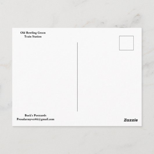 Oude treinstation briefkaart (Achterkant)