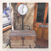 OUDE TREINSTATION GLAZEN ONDERZETTER (Voorkant)