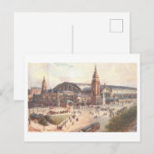 Oude treinstation in Hamburg, Duitsland, Briefkaart (Voorkant / Achterkant)