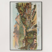Oude treinstation schilderij legpuzzel (Verticaal)