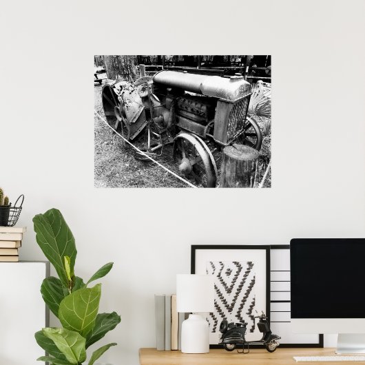 Oude trekafdruk poster (Thuiskantoor)