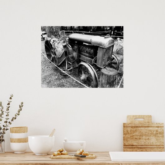 Oude trekafdruk poster (Keuken)