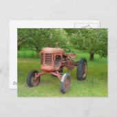 Oude trekker in de boomgaard briefkaart (Voorkant / Achterkant)
