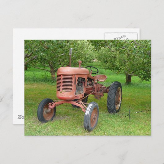 Oude trekker in de boomgaard briefkaart (Voorkant / Achterkant)