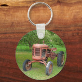 Oude trekker in de boomgaard sleutelhanger (Voorkant)