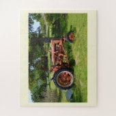 Oude trekker in Frankrijk Legpuzzel (Verticaal)