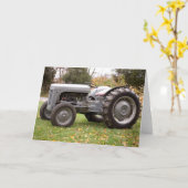 Oude trekker in herfst kaart (Gele Bloem)