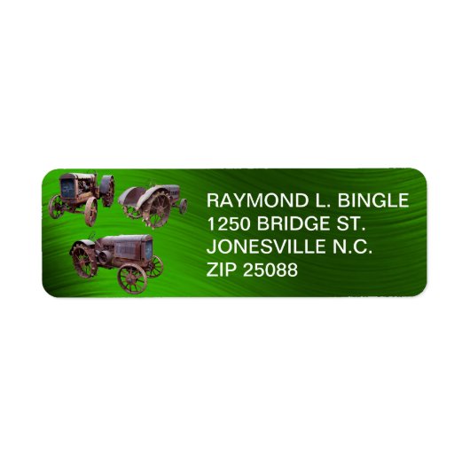 OUDE TREKKER - TERUGKEERADRES ETIKET (Voorkant)