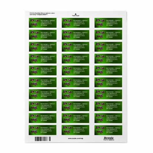 OUDE TREKKER - TERUGKEERADRES ETIKET (Full Sheet)