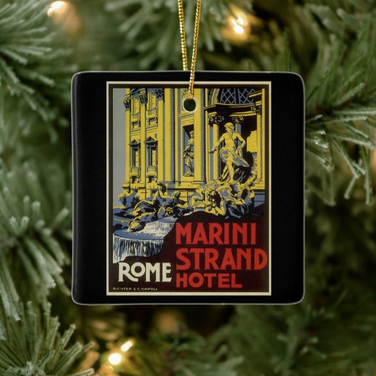 Oude Trevi-fontein, Marini Strand Hotel, Rome Keramisch Ornament (Boom)