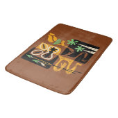 Oude Tribale Rituelen: Man met Vuur en Speren Badmat (Gekanteld)