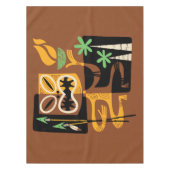 Oude Tribale Rituelen: Man met Vuur en Speren Tafelkleed (Voorkant)