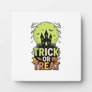 Oude Trick or Treat Spoken Huis Halloween Des Fotoplaat