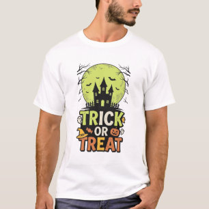 Oude Trick or Treat Spoken Huis Halloween Des T-shirt