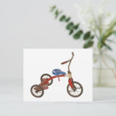 Oude trifiets briefkaart (Staand voorkant)