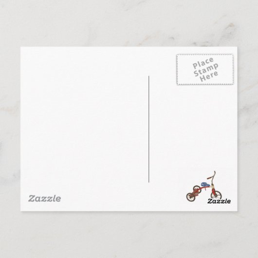 Oude trifiets briefkaart (Achterkant)