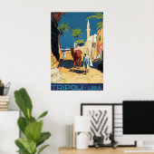 Oude Tripoli Libië Reisposter Print, Kameel Poster (Thuiskantoor)