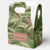 Oude Tropische Palm Botanische Aquarel Groen Bedankdoosjes (Geopend)