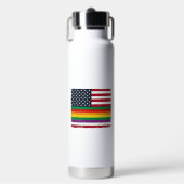 Oude trotsvlag gerafeld vector T-shirt ontwerp_ Waterfles (Voorkant)
